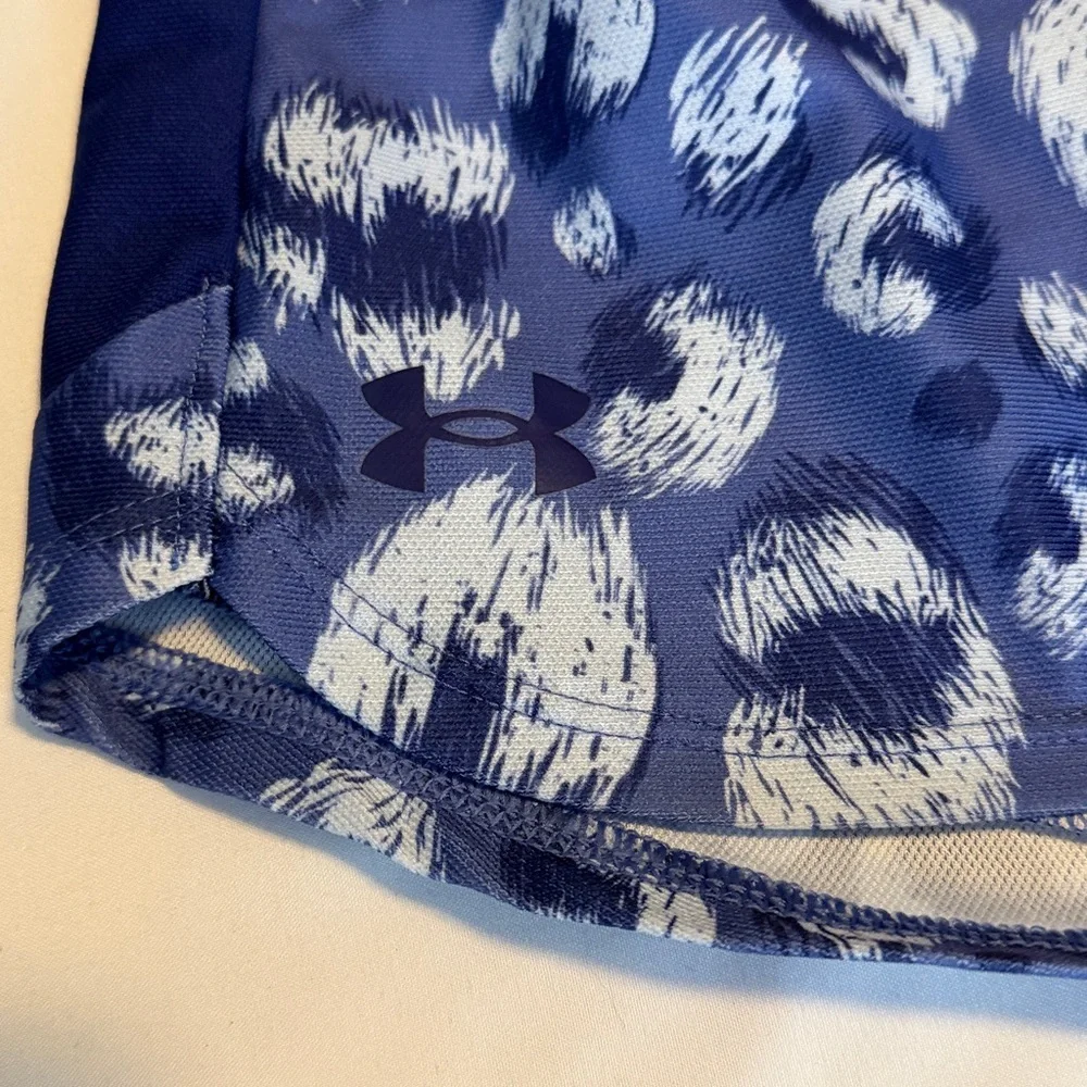 Under Armour Blue Leopard Print Athletic Shorts